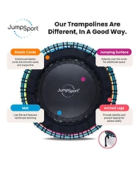 JumpSport 250 Workout Rebounder for Adults, 39" Mini Fitness Trampoline