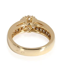 Pre-Owned Van Cleef & Arpels Fleurette Diamond Ring in 18K Yellow Gold 1.15 Ctw