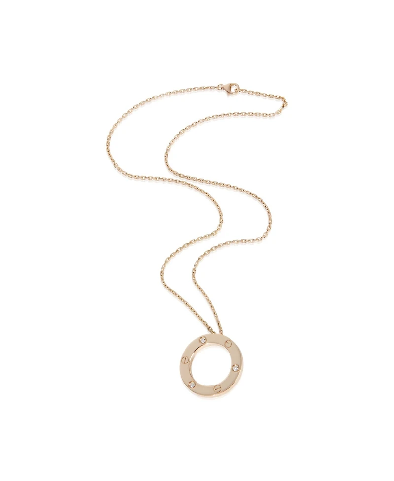 Pre-Owned Cartier Rose Gold Diamond Love Pendant