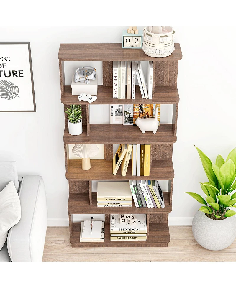 Streamdale Furniture Tier Open Bookshelf Mdf Display Shelving