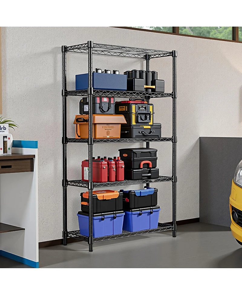 Streamdale Furniture Heavy Duty 5-Tier Steel Utility Shelving Unit Organizer