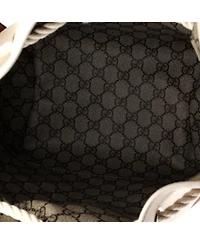 Pre-Owned Gucci Logo Bucket Bag Printed Canvas