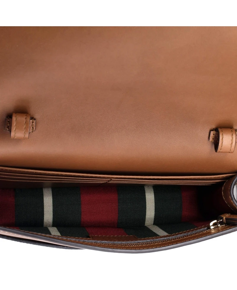 Pre-Owned Gucci Emblem Wallet on Strap Gg Coated Canvas