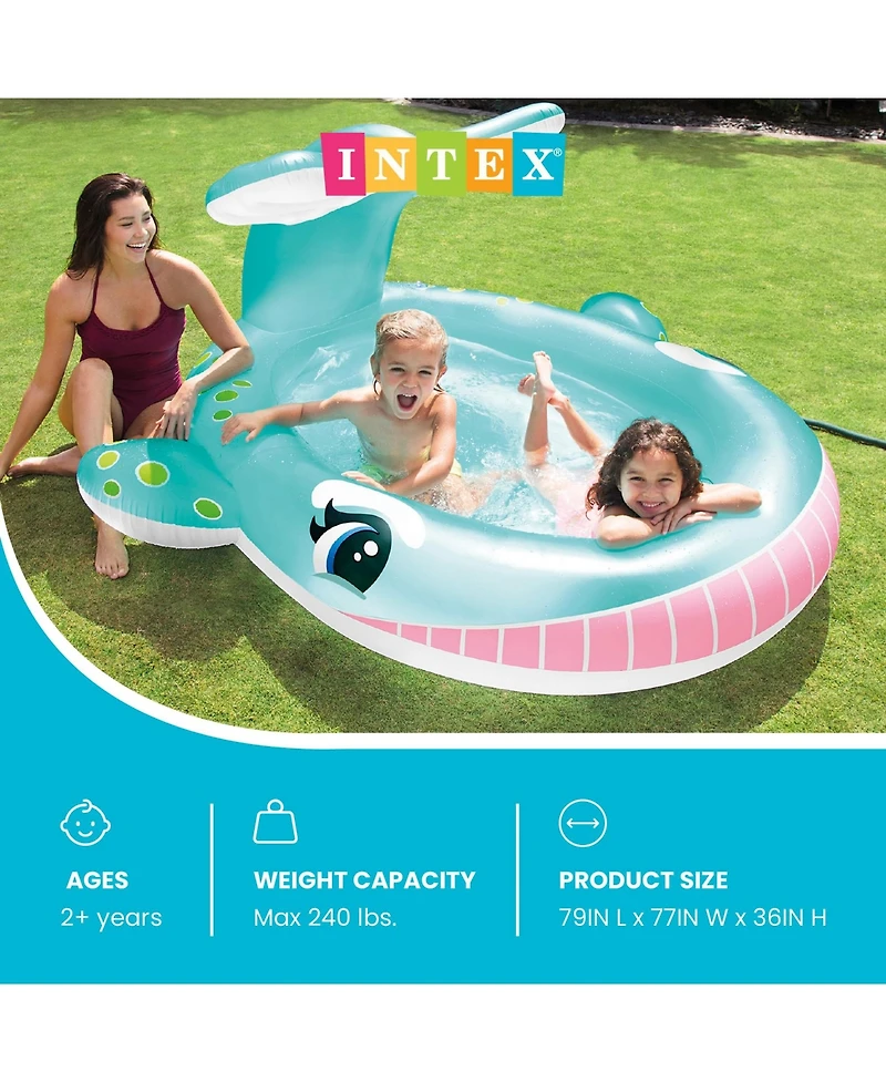 Gnuadz Whale Spray Kiddie Pool Splash Sprinkler Play Center