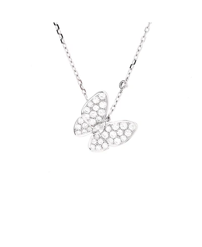 Pre-Owned Van Cleef & Arpels Two Butterfly Pendant Necklace