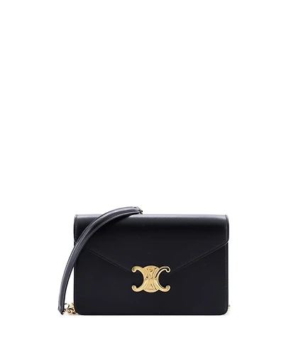 Pre-Owned Celine Margo Triomphe Wallet on Chain Leather