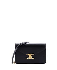 Pre-Owned Celine Margo Triomphe Wallet on Chain Leather