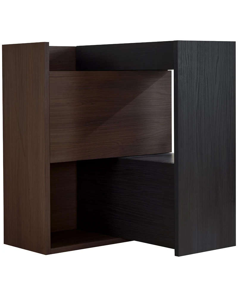 Streamdale Furniture Extendable Rotating Corner Cabinet - Set of 2