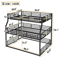 Streamdale Furniture Triple Bunk Bed