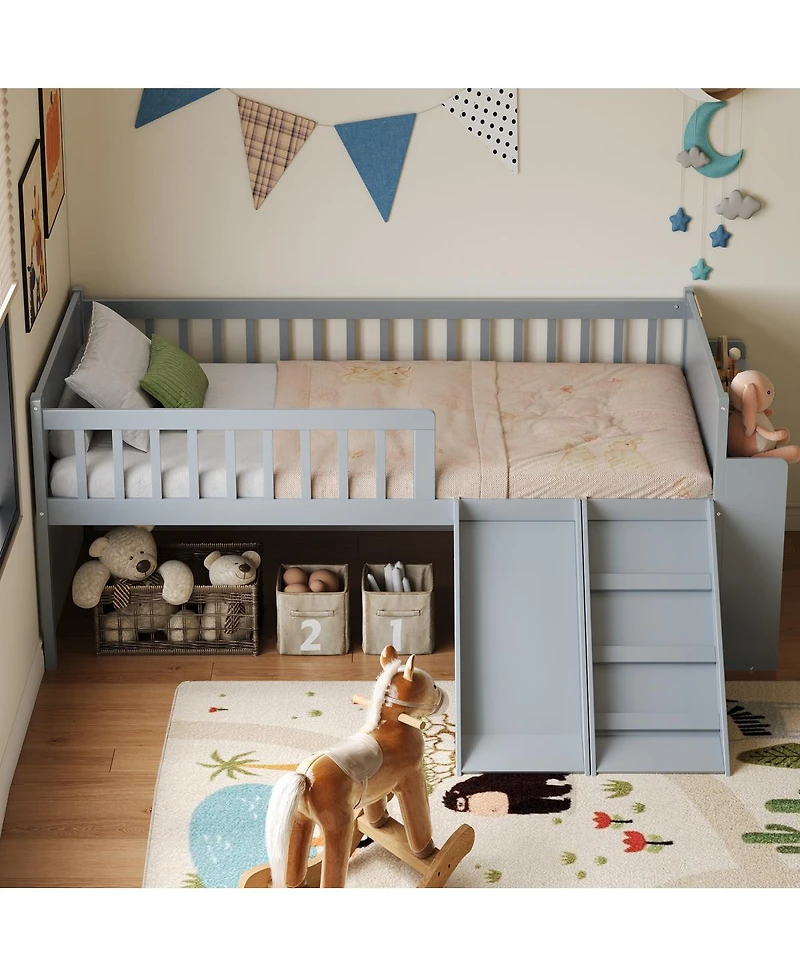 Streamdale Furniture Bed Frame with Storage, Slide, and Ladder
