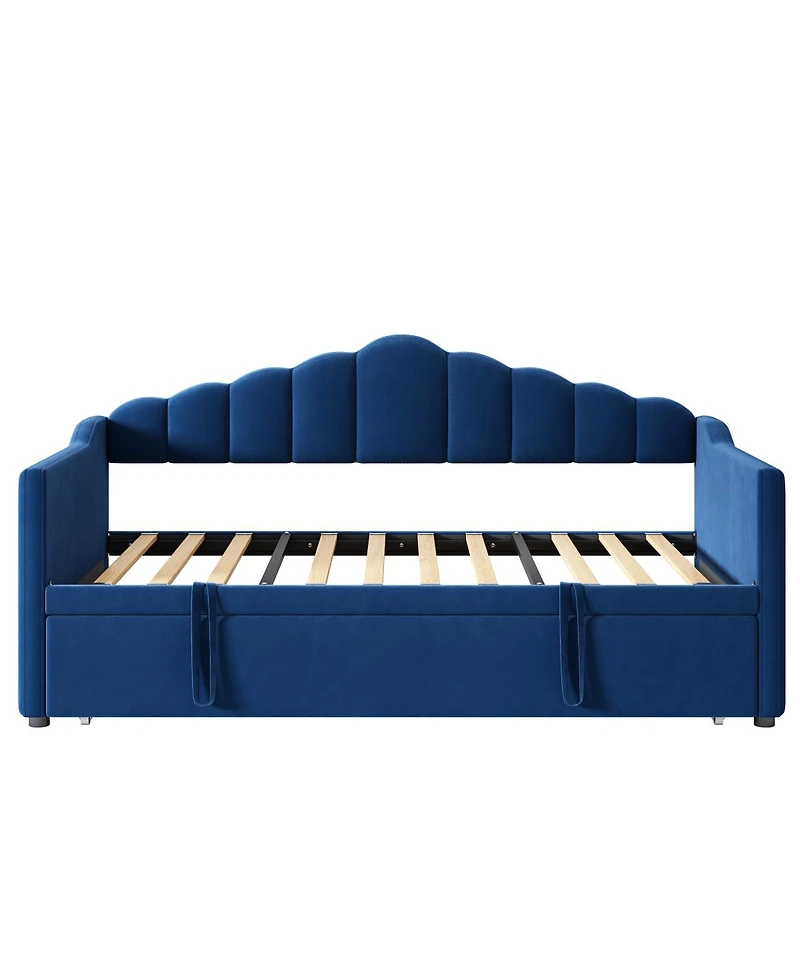 Streamdale Furniture Daybed with Pop-Up Trundle and Charging Ports