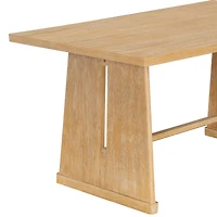 Streamdale Furniture Farmhouse 6-Piece Dining Set with Bench and Linen Chairs