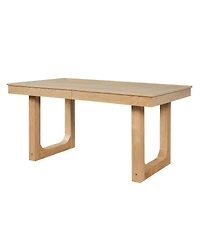 Streamdale Furniture Farmhouse Extendable Dining Set with 6 Upholstered Chairs