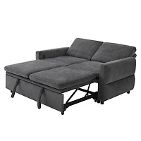 Streamdale Furniture Convertible Sofa Bed Loveseat with Usb Ports