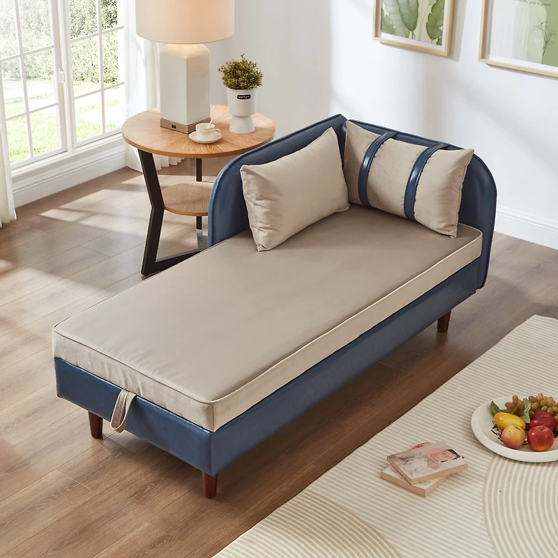 Streamdale Furniture 65" Storage Chaise Lounge Sofa