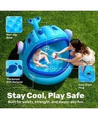 Gnuadz Inflatable Whale Pool Tent Kids Water Fun