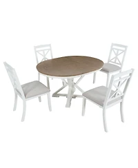 Streamdale Furniture Retro 5-Piece Extendable Dining Set