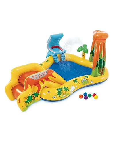 Gnuadz Inflatable Dinosaur Play Center Water Park Slide Sprayer Balls