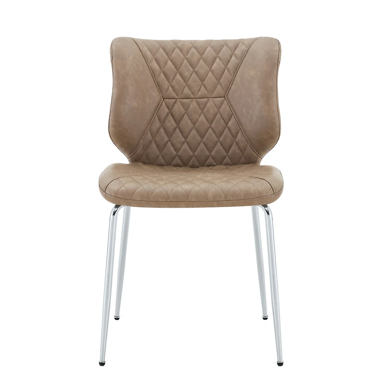 Streamdale Furniture Leather Dining Chairs Set of 2