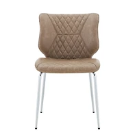 Streamdale Furniture Leather Dining Chairs Set of 2