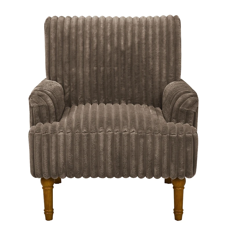 Streamdale Furniture Corduroy Accent Chair with Wood Legs.