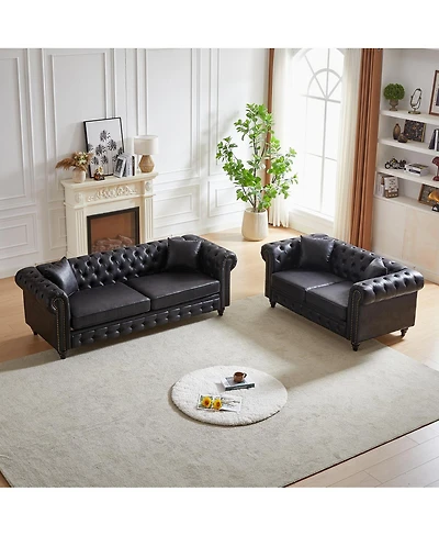 Streamdale Furniture Modern Combo Sofa with Solid Wood Frame and 4 Cushions