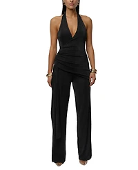 Jluxlabel Women's Terra cotta Rustic Charm Halter Jumpsuit