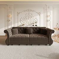 Streamdale Furniture Oversized Chesterfield Pull Out Sofa Bed