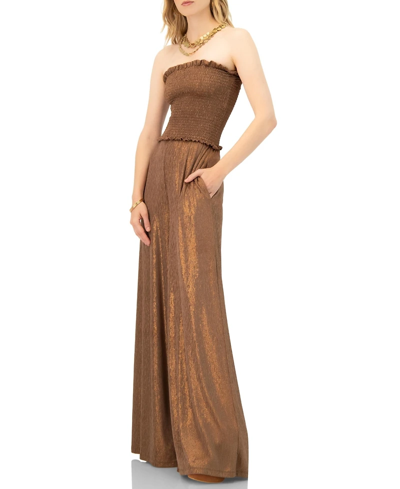 Ivonne Women's Strapless Wide Leg Jumpsuit