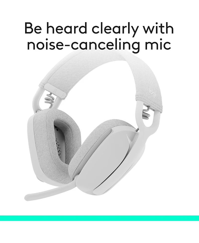 Logitech Zone Vibe 100 Lightweight, Wireless, Noise Canceling Headphones