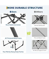 gaomon 2 Pack Outdoor Oversized Director's Camping Chairs, Portable Lounge Chair for Beach, Fishing