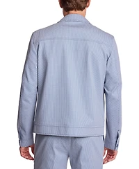 Paisley & Gray Men's Milo Zip-Font Knit Houndstooth Jacket