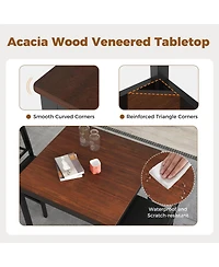 Slickblue 3 Piece Square Kitchen Table Set Wooden Dining for 2