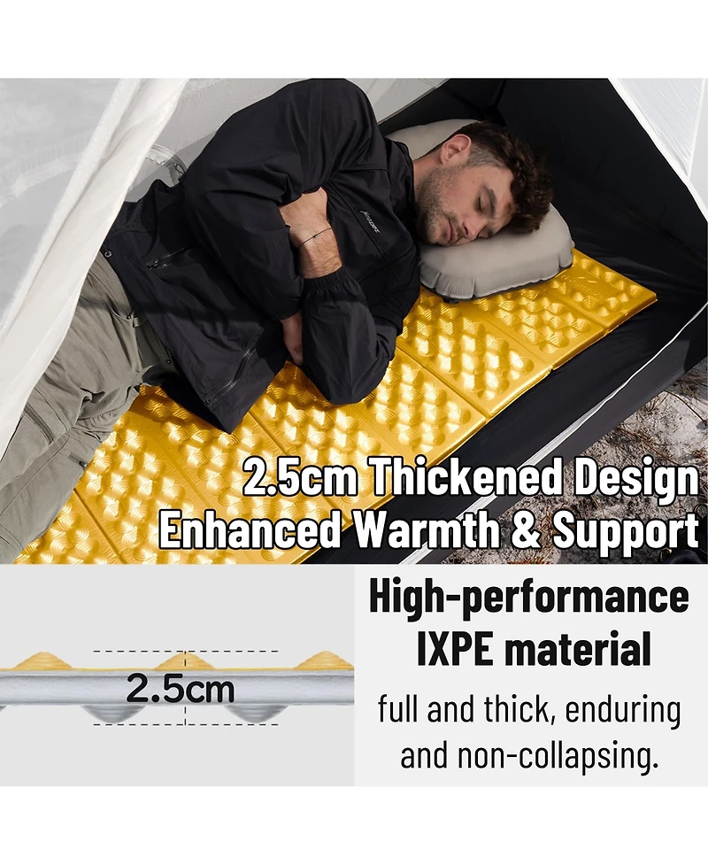 Naturehike Ultralight Foam Sleeping Pad-R3.0 Closed Cell Mattress,Thick Portable Folding Mat for Backpacking,Waterproof and Compact Camping,Travel