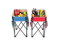 Lucky One 2 Pack Folding Camping Tables with Storage Sink, Portable Picnic Tables