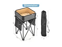 Lucky One 2 Pack Folding Camping Tables with Storage Sink, Portable Picnic