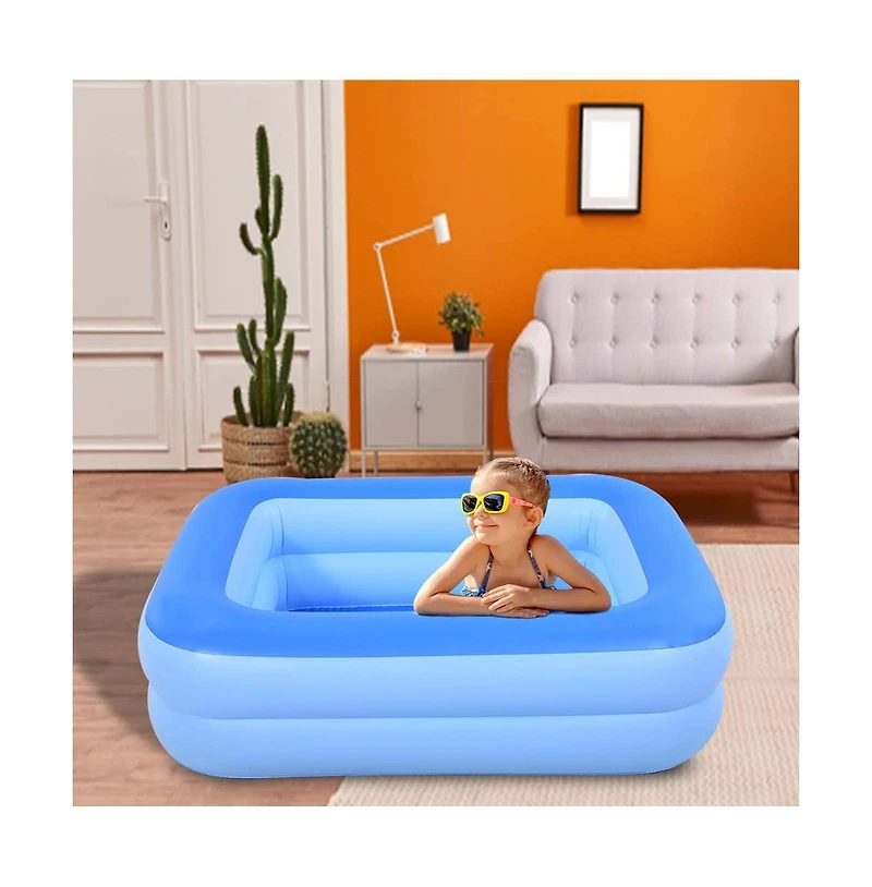 Gnuadz Inflatable Kiddie Pool Soft Floor Summer Fun Bathtub