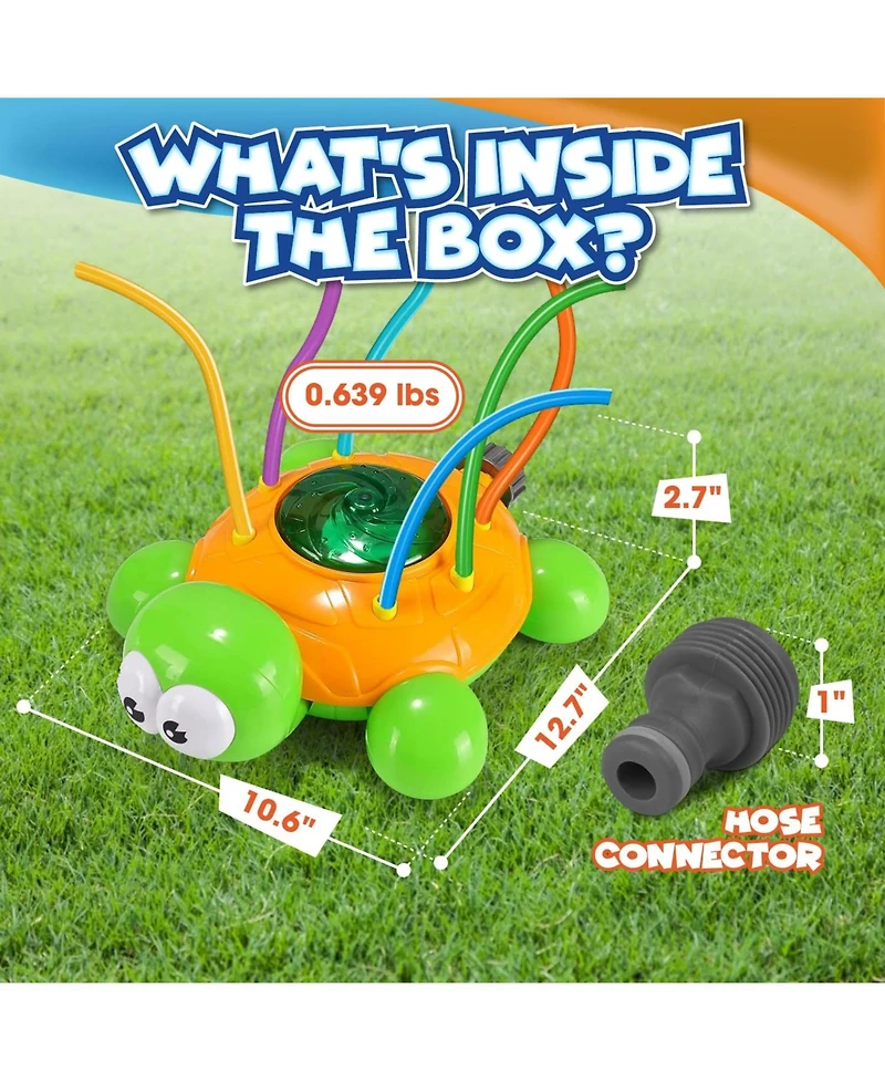 Gnuadz Turtle Water Sprinkler Outdoor Toy Garden Hose Spray Fun