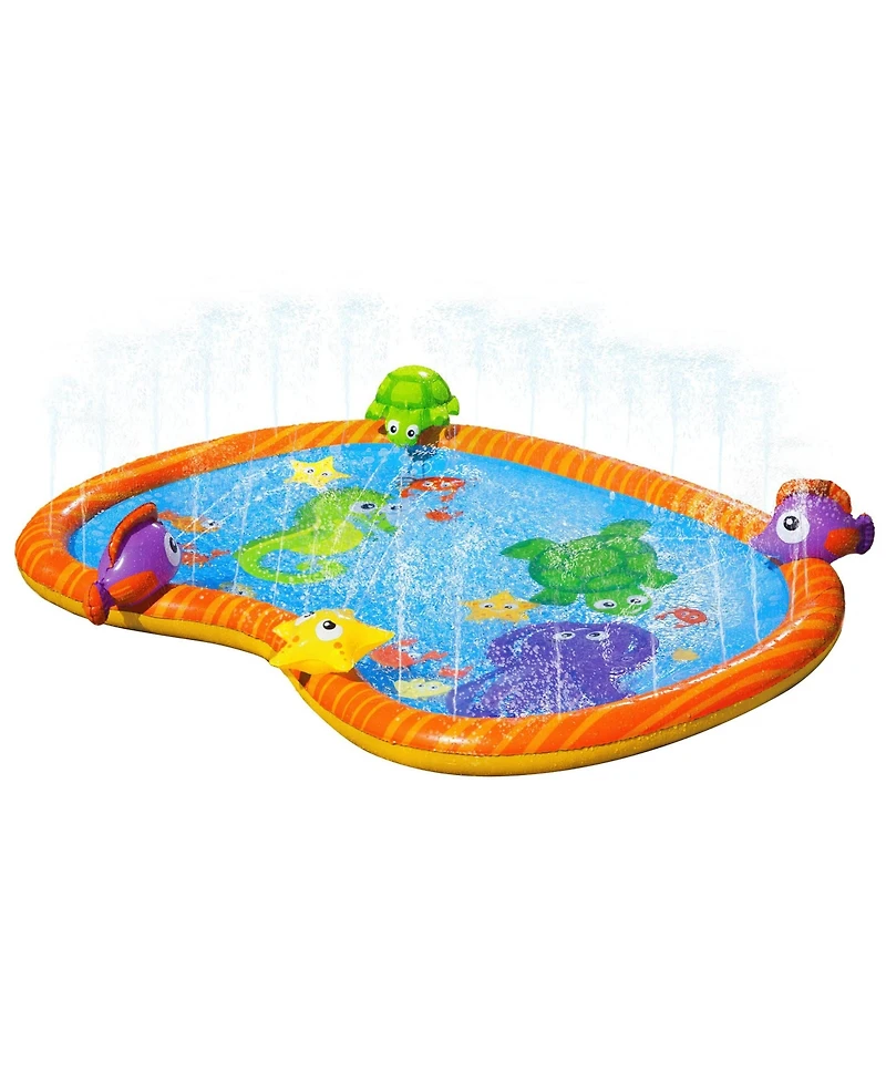 Gnuadz Splash Pad Sprinkler 3D Sea Characters Outdoor Play Mat