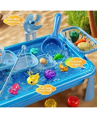 Gnuadz Water Table Play Sink Outdoor Kitchen Fishing Games Beach Toys