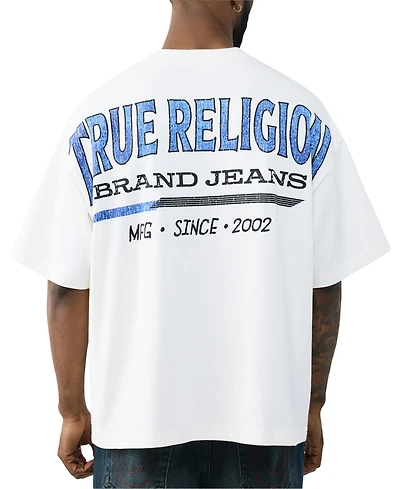 True Religion Men's Retro Logo Oversized Short-Sleeve T-Shirt