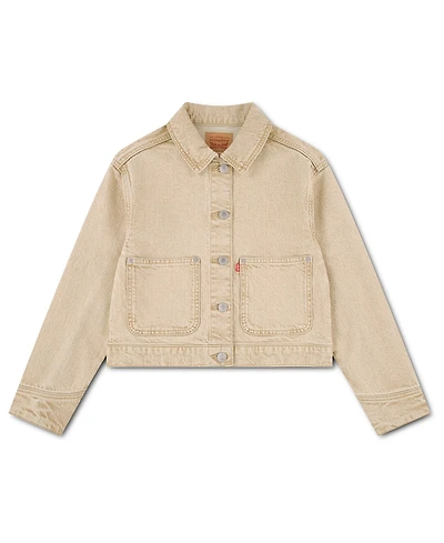 Levi's Girls' 7-16 Studded Denim Trucker Jacket