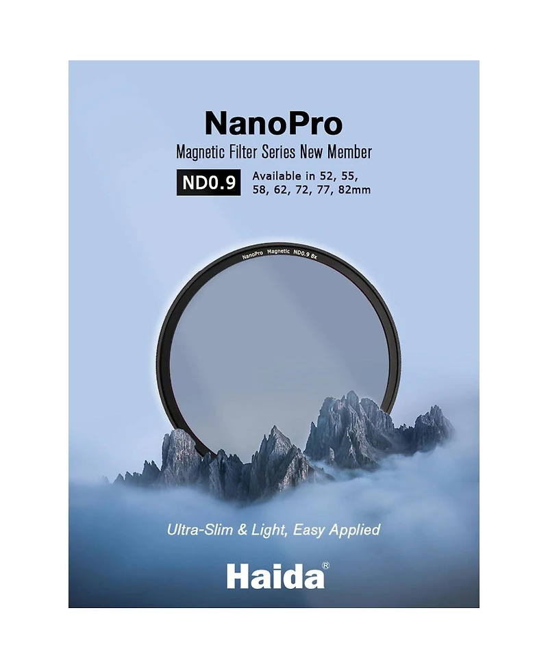 Haida 62mm NanoPro Magnetic Nd 0.9 (8x) 3-Stop Filter without Adapter Ring