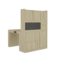 Streamdale Furniture L-Shaped Desk with Charger, Drawers, Bookshelf