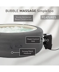 Intex SimpleSpa Bubble Massage 6 Person Inflatable Hot Tub with Energy Cover