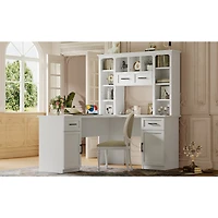 Streamdale Furniture L-Shaped Desk with Storage, Power Outlet