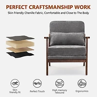 Streamdale Furniture Fabric Accent Chair with Lumbar Pillow