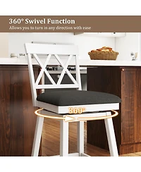Sugift Counter Height Bar Stools with Upholstered Seat Cushion Set