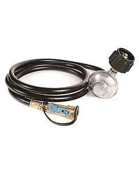 Camco Low Pressure Gas Regulator with 6' Propane Hose and Quick Connect Valve