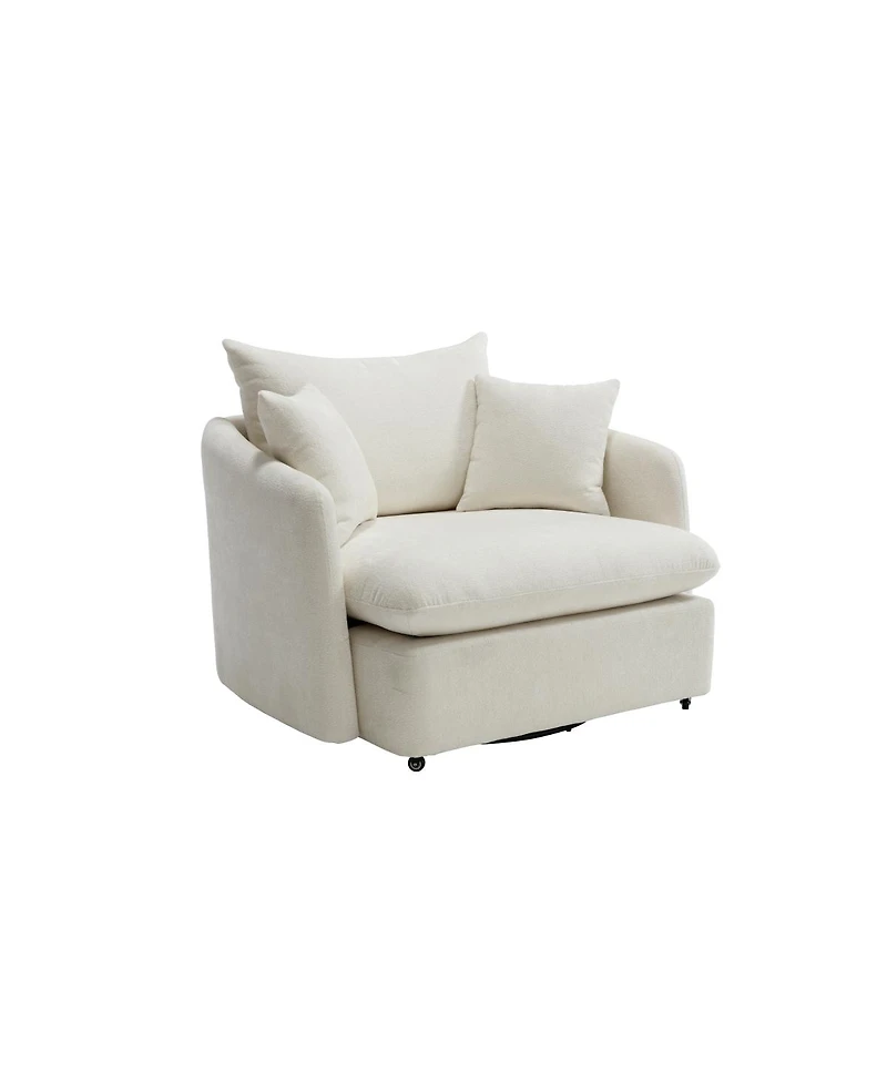 Streamdale Furniture Swivel Sofa Armchair with 3 Pillows